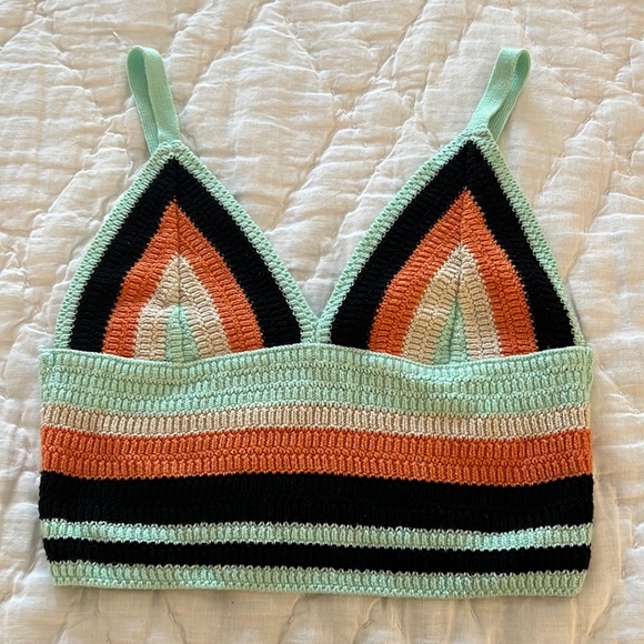 Zara Tops - ZARA CROCHET Bra Top Crop Cami M